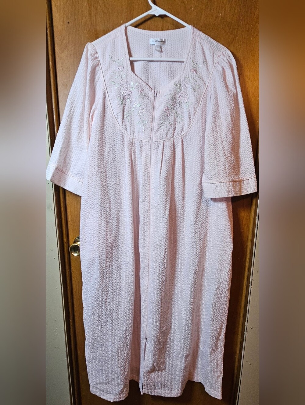 Miss Elaine Pale Pink Embroidered Yoke Nightgown